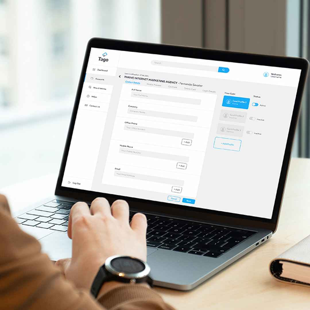 Tago NFC  system transfer contact information
