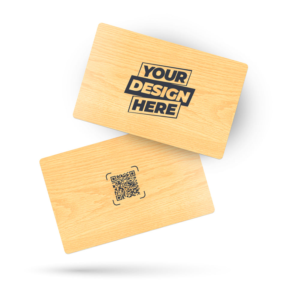 NFC business cards made from bamboo
